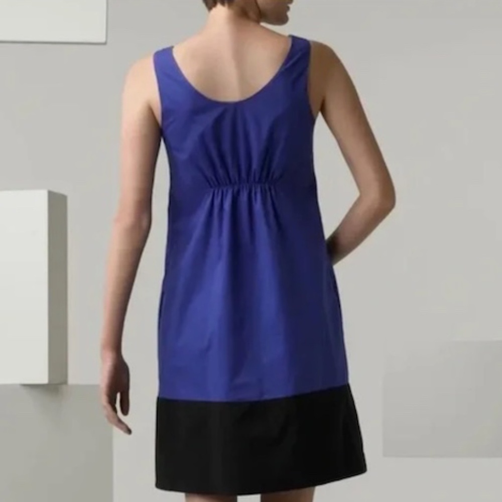 Vince Azure Blue Black Block Summer Dress Size Small - Picture 2 of 12